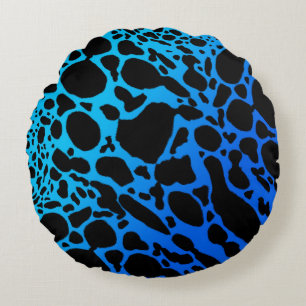Blue Poison Dart Frog Rundes Kissen