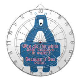 Blue Polar Bear Funny Chemistry Joke Dartscheibe