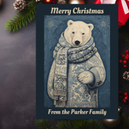 Blue Polar Bear Weihnachten