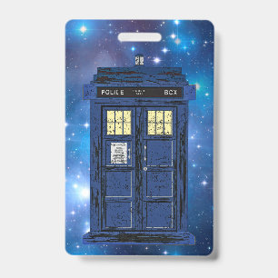 Blue Police Public Call Box - UK Time Travel 1 Ausweis