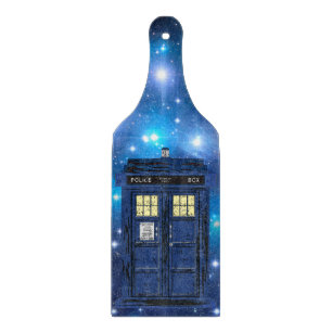 Blue Police Public Call Box - UK Time Travel 1 Schneidebrett