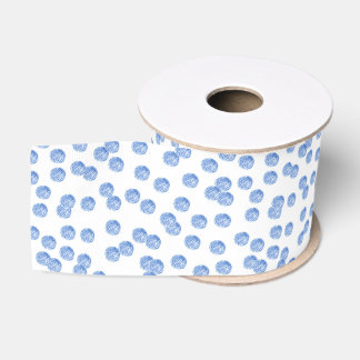 Blue Polka Dos 3'' breites Kornband Ripsband