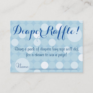 Blue Polka Dot Baby Dusche Windeln Raffel Tickets Begleitkarte