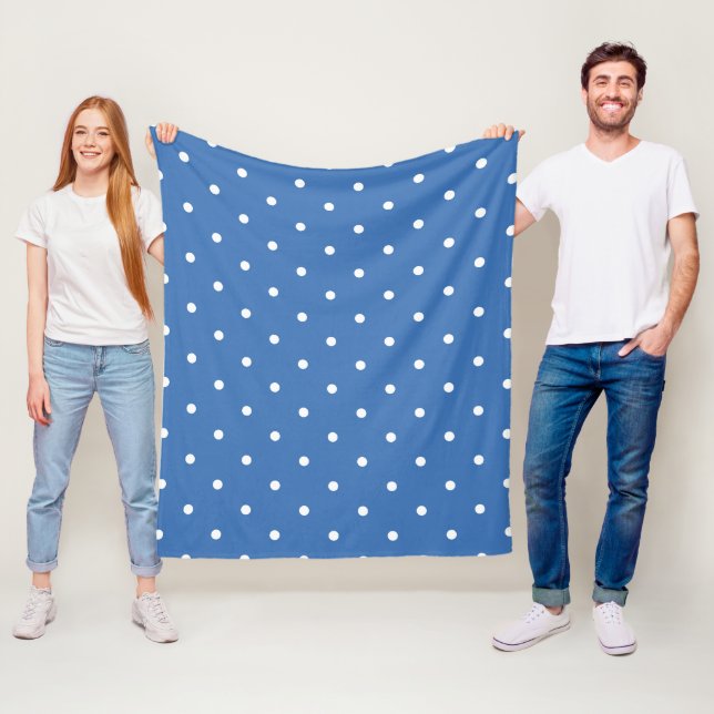 Blue Polka dot Fleecedecke (Beispiel)