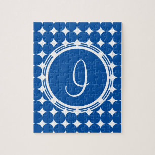 Blue Polka Dot Monogram