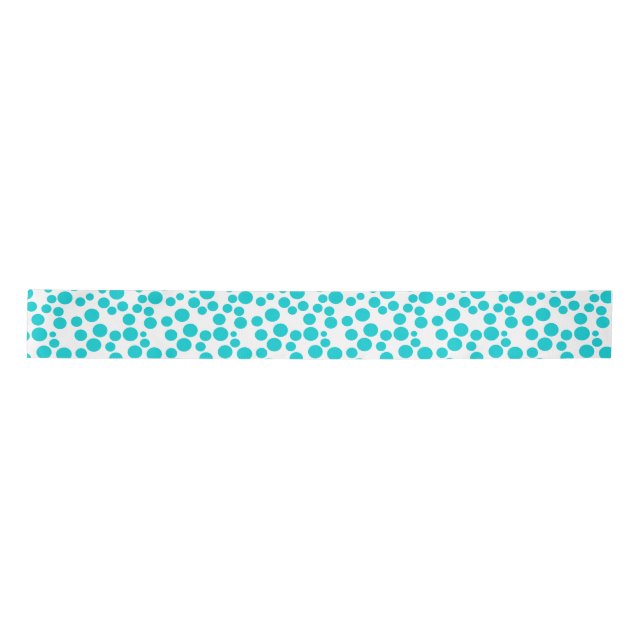Blue Polka dot Satinband (Vorderseite)