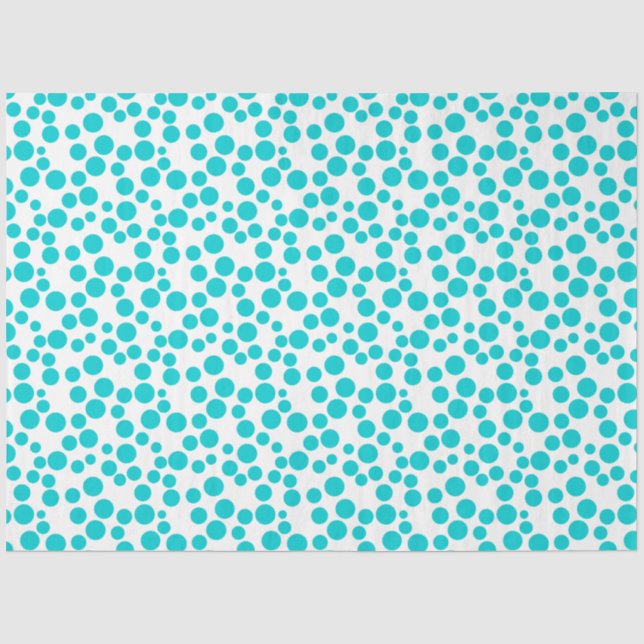 Blue Polka dot Seidenpapier (Vorderseite)
