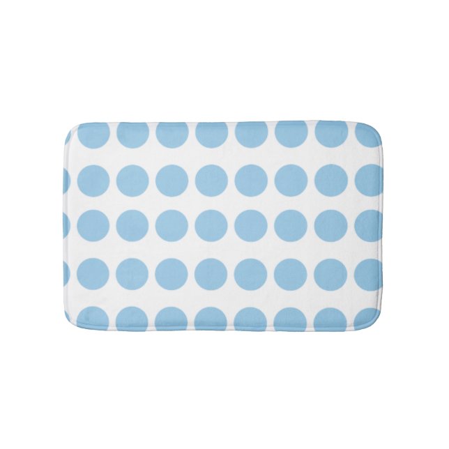 Blue Polka Dots Design Badematte (Vorderseite)