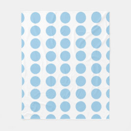 Blue Polka Dots Design Fleecedecke