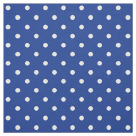 Blue Polka Dots Fabric Stoff