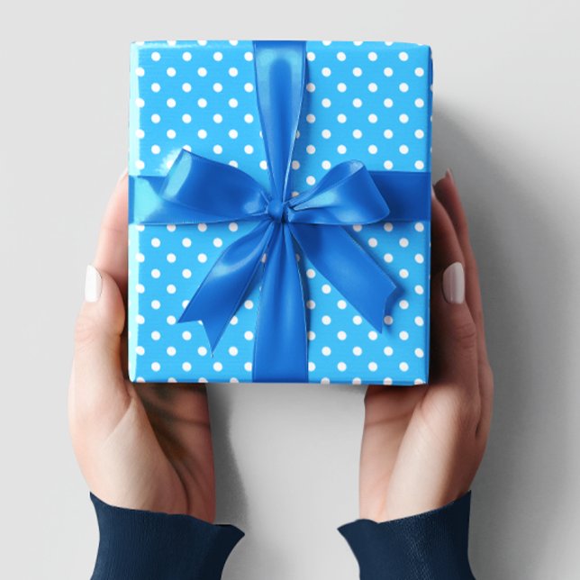 Blue Polka Dots Geschenkpapier (Von Creator hochgeladen)