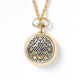 Blue Polka Dots: Gold und Smaragde Akzente Armbanduhr