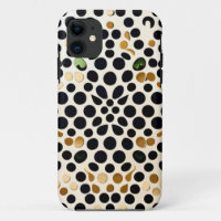 Blue Polka Dots: Gold und Smaragde Akzente
