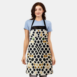 Blue Polka Dots: Gold und Smaragde Akzente Schürze