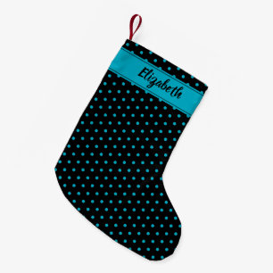 Blue Polka Dots Personalisiert Kleiner Weihnachtsstrumpf