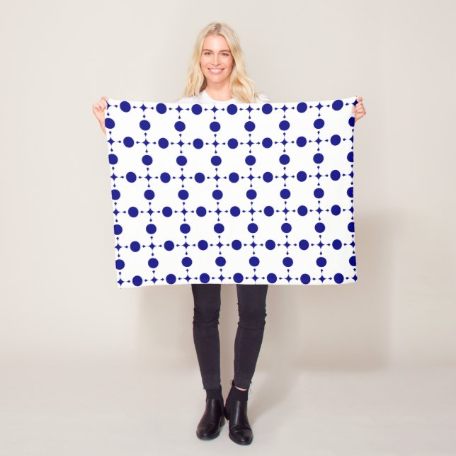 Blue Polka Dots, Polka Dot Pattern, Dots Fleecedecke (Beispiel)