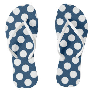 Blue Polka Dots, Polka Dot Pattern, Dots Flip Flops