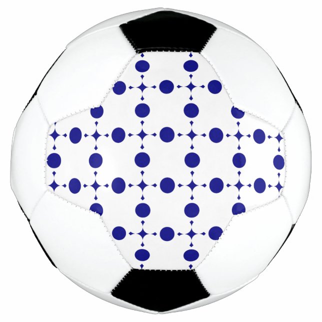 Blue Polka Dots, Polka Dot Pattern, Dots Fußball (Vorderseite)