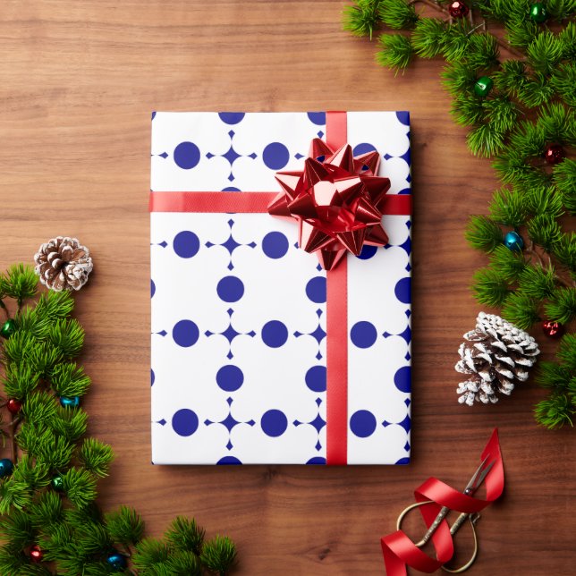Blue Polka Dots, Polka Dot Pattern, Dots Geschenkpapier (Feiertagsgeschenk)