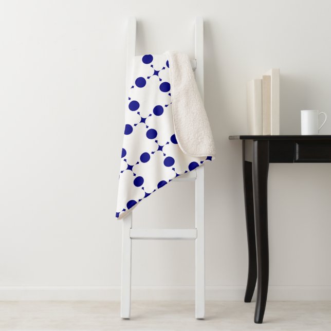 Blue Polka Dots, Polka Dot Pattern, Dots Sherpadecke (Beispiel)