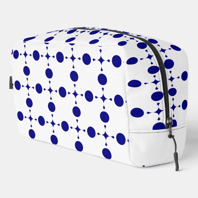 Blue Polka Dots, Polka Dot Pattern, Dots Waschbeutel (Rechte Ecke)