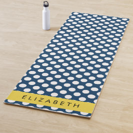 Blue Polka Dots, Polka Dot Pattern, Ihr Name Yogamatte