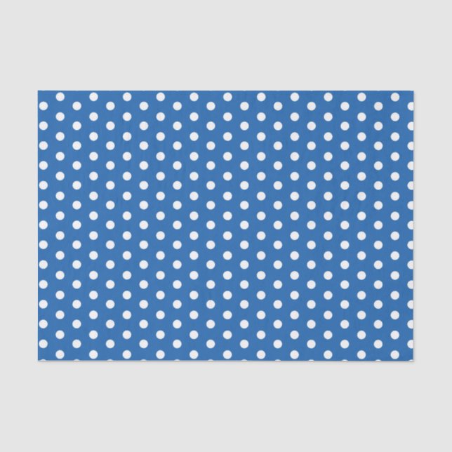Blue Polka Dots Seidenpapier (Vorderseite)