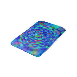 Blue Pond Ripple Badematte