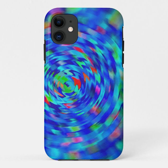 Blue Pond Ripple Case-Mate iPhone Hülle (Rückseite)