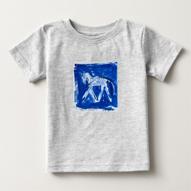 Blue Pony Baby T-shirt (Vorderseite)