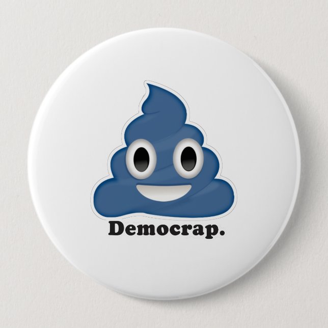 Blue Poo Democrap - Button (Vorderseite)