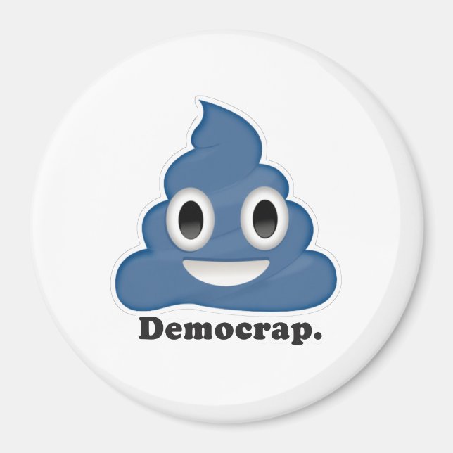 Blue Poo Democrap - Magnet (Vorne)