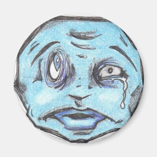 Blue POO HEAD-Magnet Magnet (Vorne)