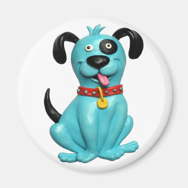 Blue Pooch Magnet (Vorne)