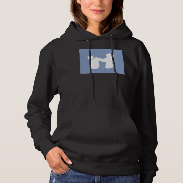 Blue Poodle Dog Tony Fernandes Hoodie (Vorderseite)