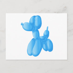 Blue Poodle Postkarte
