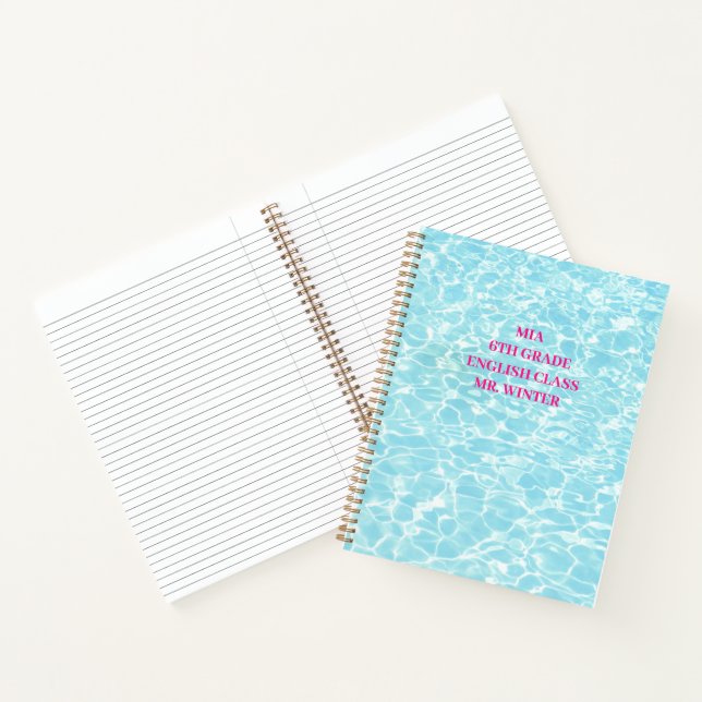 Blue Pool School Klassenzimmer Notebook Notizbuch (Innenseite)
