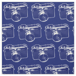 Blue Pop Art Camera Stoff