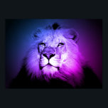 Blue Pop Art Lion - Wilde Tierfotografie Poster<br><div class="desc">Schwarz-Weiß-Tierfotografie-Kunstwerke - Nah-oben Löwe das King-Foto-Poster - Wildlife and Nature Art Fotografy from Africa - King Löwe-Portrait gedreht</div>
