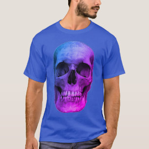 Blue Pop Art Retro Stilvolle Skull T-Shirt