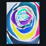 Blue Pop Art Rose Aquarell Künstlicher Leinwanddruck<br><div class="desc">Pop-Kunst aus original Aquarellmalerei einer blauen abstrakten Rose mit bunten Karikaturenfarben. Heller Pop Art.</div>