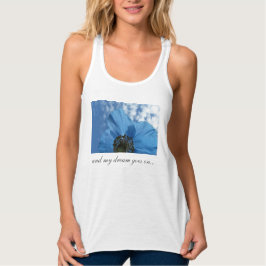 BLUE POPPY Blume Dream beliebigen Text Tank Top