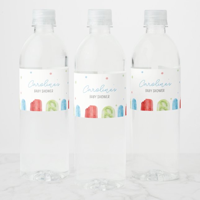 Blue Popsicle Baby Dusche (Flaschen)