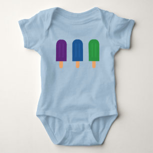 Blue Popsicle Baby Strampler