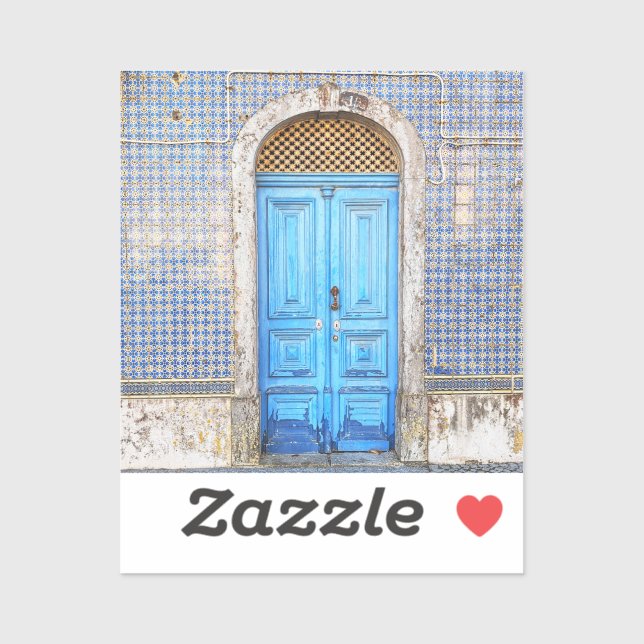 Blue Portugal Door Aufkleber (Blatt)