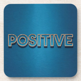 Blue Positive Affirmative Untersetzer Set