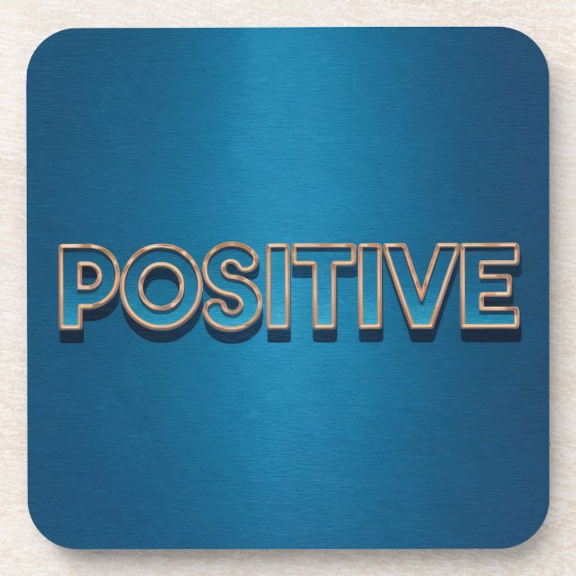 Blue Positive Affirmative Untersetzer Set (Vorderseite)