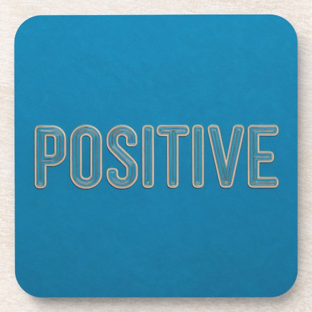 Blue Positive Affirmative Untersetzer Set (Vorderseite)