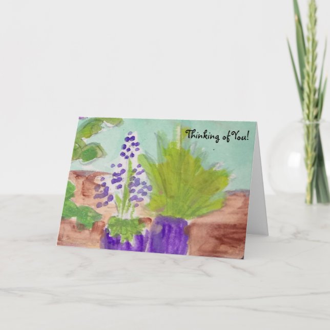 Blue Pots Karte (Vorderseite)