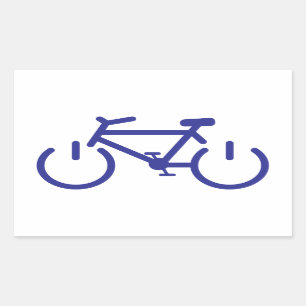 Blue Power Bike Rechteckiger Aufkleber